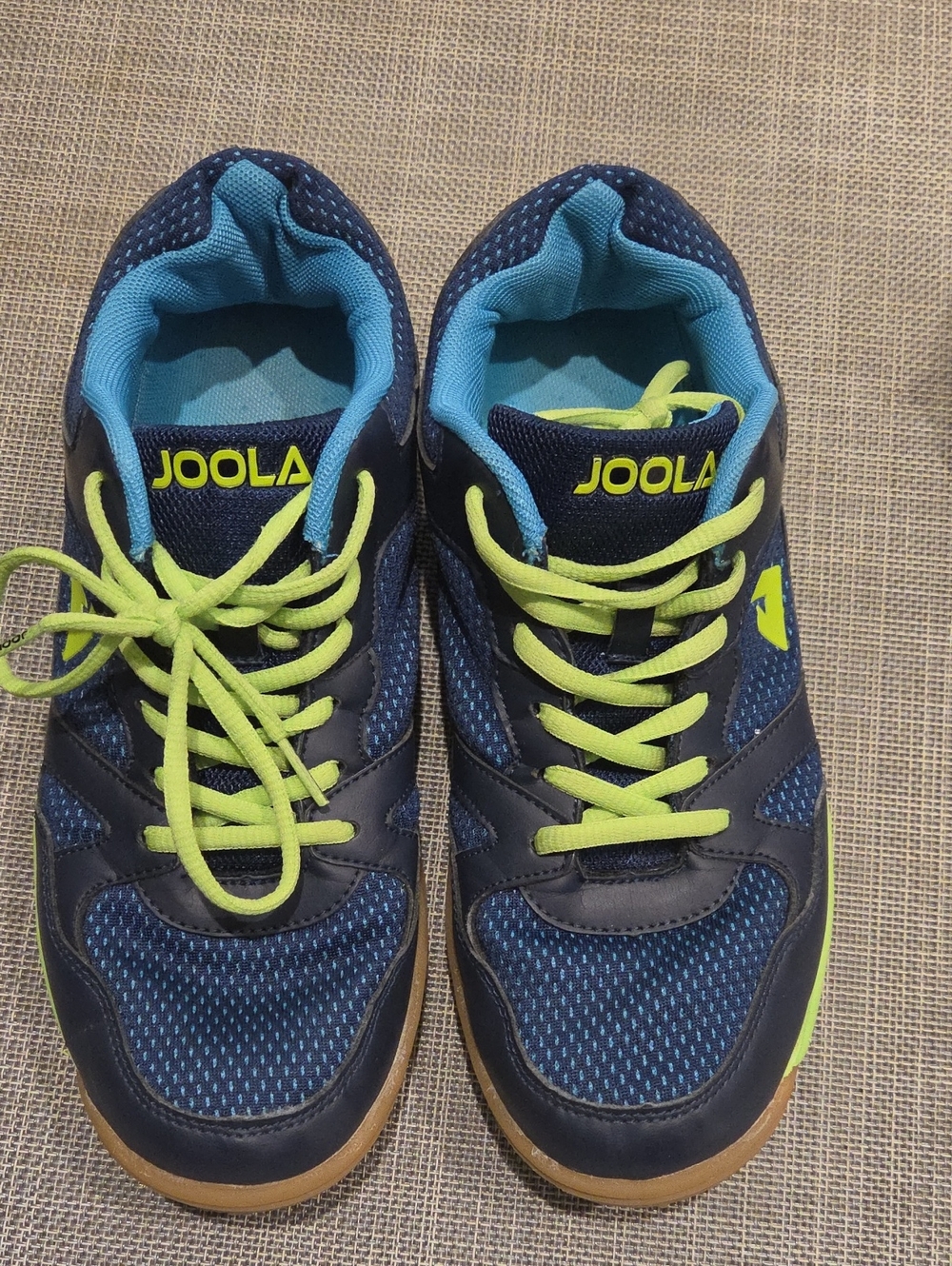 JOOLA Men's Navy Athletic Shoes with Lime Accents